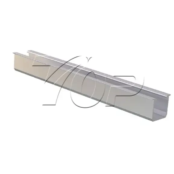 U type aluminyo riles para sa solar panel mounting system
